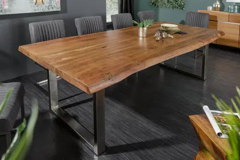 Jedálenské stoly Doska pre jedálenský stôl ATHAMÁS 6 cm Dekorhome 200 cm
