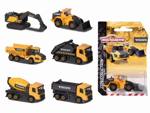 Hračky - dopravné stroje a traktory MAJORETTE - Volvo Edice, Mix produktov, 6 Druhov