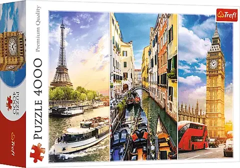 Hračky puzzle TREFL - Puzzle 4000 Výlet okolo Európy
