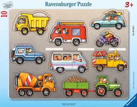 Hračky puzzle RAVENSBURGER - Vozidlá 10 dielikov