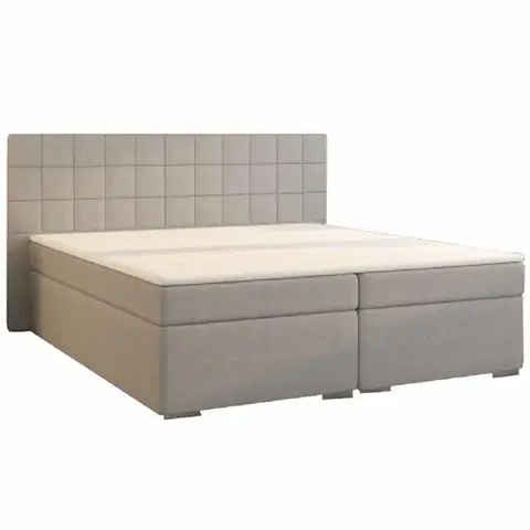 Postele Boxspringová posteľ, 160x200, sivá, NAPOLI MEGAKOMFORT