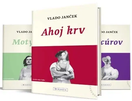 Slovenská poézia Sada 3x Janček (Motýľov / Kocúrov / Ahoj krv) - Vlado Janček