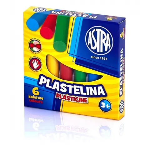 Hračky ASTRA - Plastelína základná 6 farieb, 83811905
