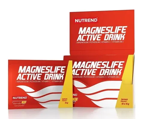 Stimulanty a energizéry MagnesLife Active Drink - Nutrend 10 x 15 g Orange
