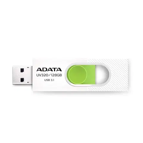 USB Flash disky USB kľúč A-DATA UV320, 128 GB, USB 3.1, rýchlosť 80 MB/s, biely