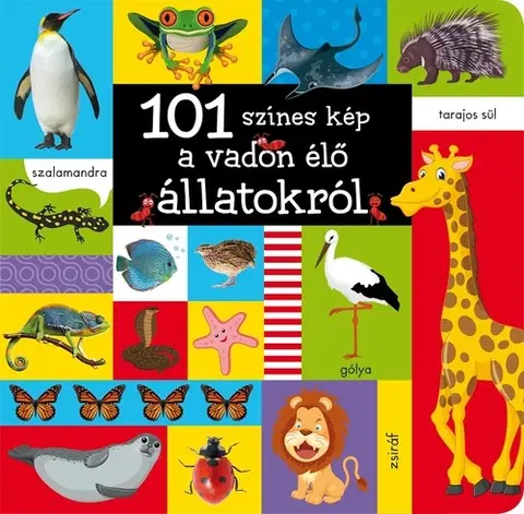 Leporelá, krabičky, puzzle knihy 101 színes kép a vadon élő állatokról