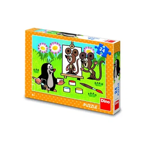 Do 49 dielikov Dino Toys Puzzle Krtko maliarom 24 Dino