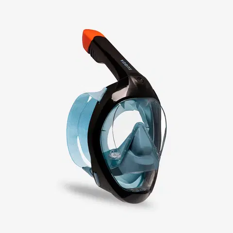 šnorchl Maska Easybreath 900 na potápanie modrá