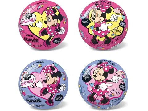 Hračky - Lopty a loptové hry MADE - Lopta Disney Minnie ružová, fialová, 14 cm
