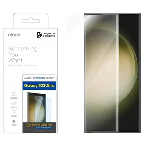 Ochranné fólie pre mobilné telefóny Originálne ochranné sklo pre Samsung Galaxy S23 Ultra GP-TTS918MVATW