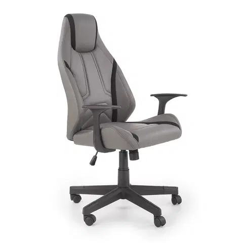 Kancelárske stoličky HALMAR Tanger kancelárske kreslo s podrúčkami sivá / čierna
