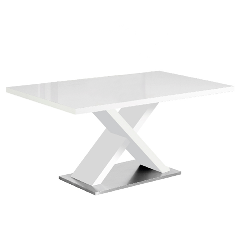 Jedálenské stoly KONDELA Farnel jedálenský stôl biela / biely lesk