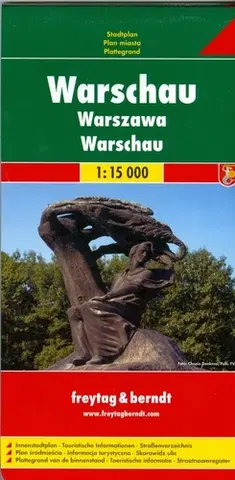 Turistika, skaly Varšava 1:15 000 - plán mesta