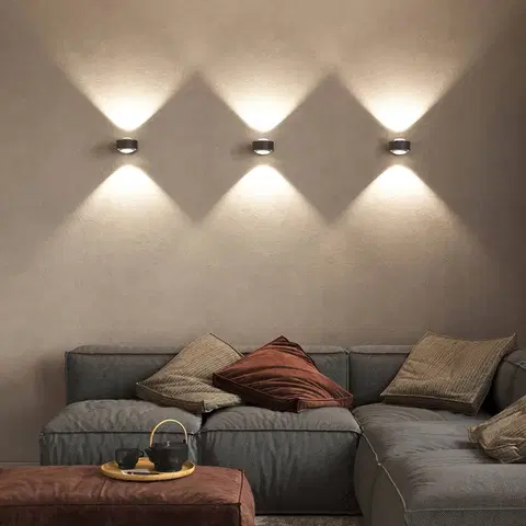 Bodové svetlá Top Light Puk Maxx Wall, LED, šošovky číre antracitová matná