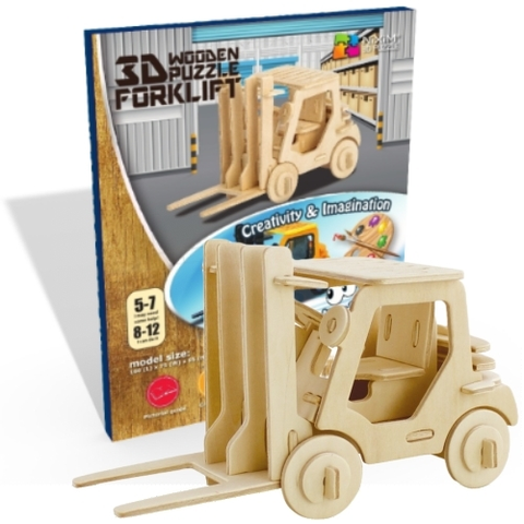 3D puzzle 3D Creative Drevené 3D Puzzle Vysokozdvižný vozík
