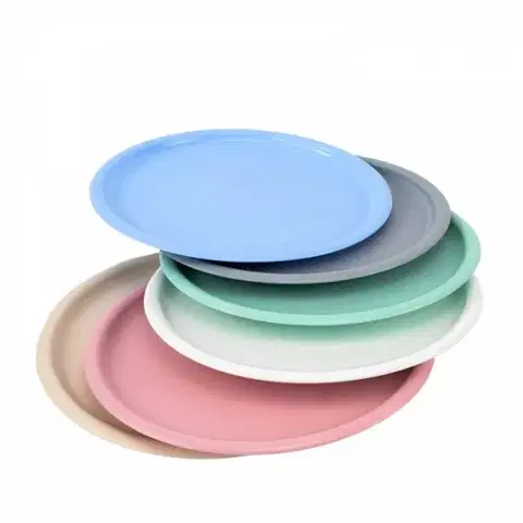 Podnosy a tácky Kinekus Podnos okrúhly 34 cm, plast, mix pastelových farieb
