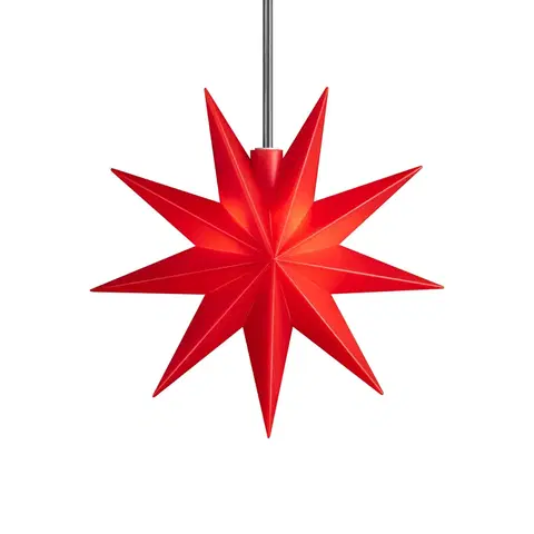 Vianočné svetelné hviezdy STERNTALER Sterntaler LED hviezda 9-cípa červená