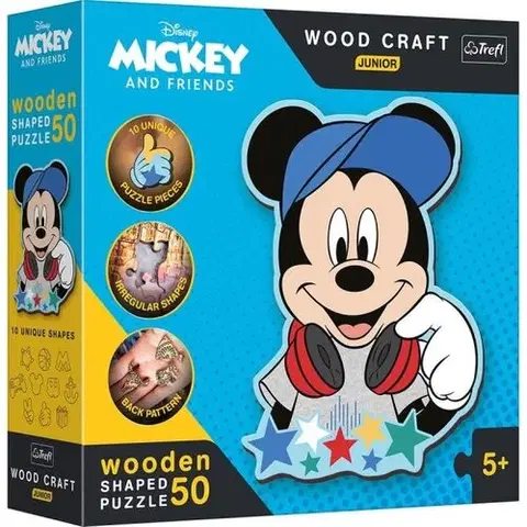 Do 99 dielikov Trefl Drevené puzzle Junior - V Mickeyho svete 50 Trefl