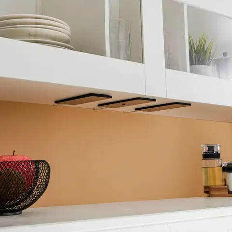Osvetlenie kuchynskej linky PRIOS Prios Rixa podhľadové LED svetlo, čierna, 3 ks