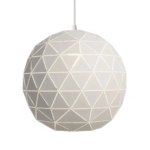 Závesné svietidlá Deko-Light Závesné svietidlo Asterope, Ø 25 cm, okrúhle, biele