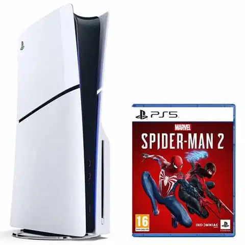 Herné konzoly PlayStation 5 (Model Slim) + Marvel’s Spider-Man 2 CZ CFI-2016 A01Y