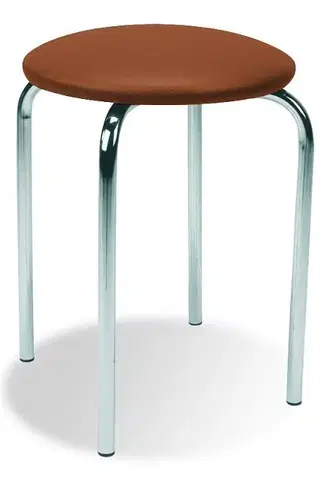 Jedálenské stoličky HALMAR Chico stolička bez operadla hnedá (V49)