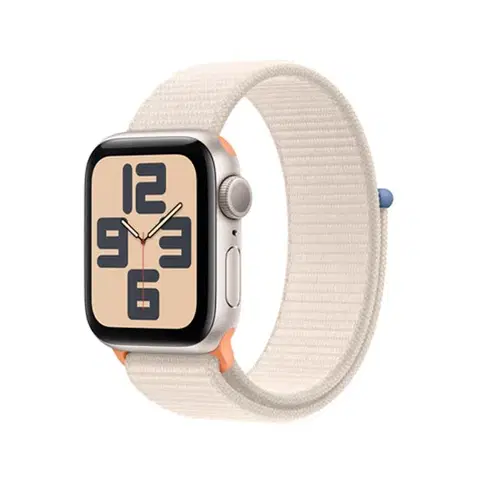Inteligentné hodinky Apple Watch SE GPS 44mm Starlight Aluminium Case with Starlight Sport Loop MRE63QCA