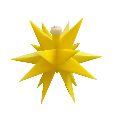 Vianočné svetelné hviezdy Deco Trend LED hviezda do interiéru 18-cípa, Ø 12 cm žltá