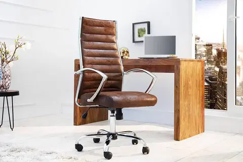 Kancelárske stoličky LuxD Kancelárska stolička Boss Vintage hnedá