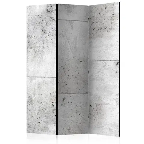 Paravány Paraván Concretum murum Dekorhome 135x172 cm (3-dielny)