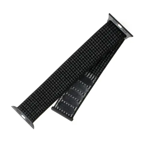Príslušenstvo k wearables FIXED Nylon Strap for Apple Watch 42/44/45 mm, reflex black, vystavený, záruka 21 mesiacov