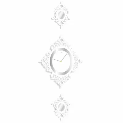 Hodiny Nástenné akrylové hodiny Glamour Flex z82-1, 145 cm, biele