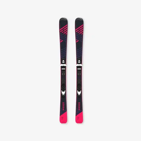 lyžiar Detské zjazdové lyže Boost 500 s viazaním modro-ružové