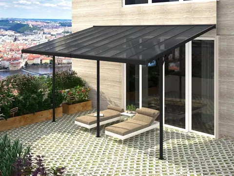 Pergoly ArtRoja Pergola BRUCE H | sivý polykarbonát