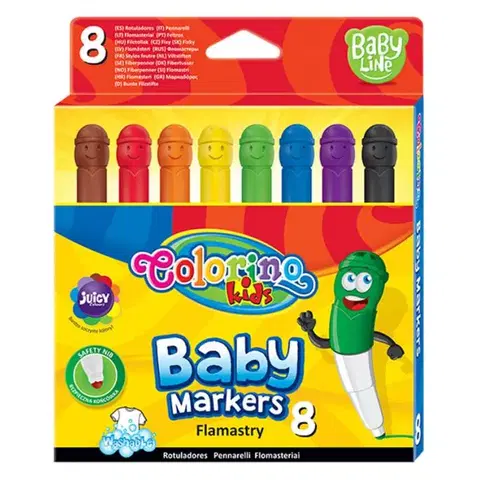 Kreatívne a výtvarné hračky PATIO - Colorino fixky Baby Line 8 farieb