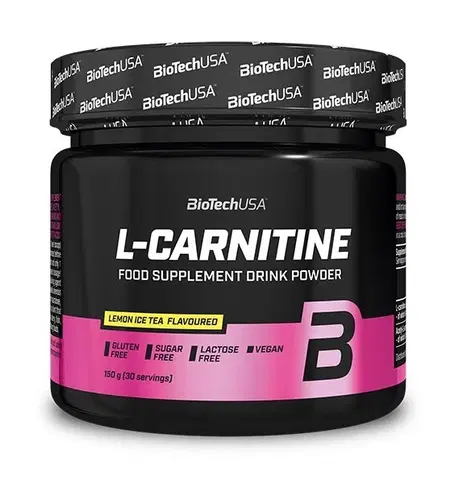 L-karnitín L-Carnitine práškový - Biotech USA 150 g Lemon Ice Tea