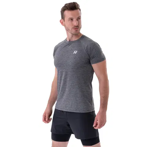 Pánske tričká Pánske tričko Nebbia Lightweight Sporty “Grey” 325 Dark Grey - XL