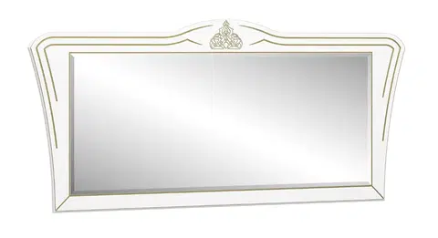Zrkadlá MISTER široké rustikálne zrkadlo, biela