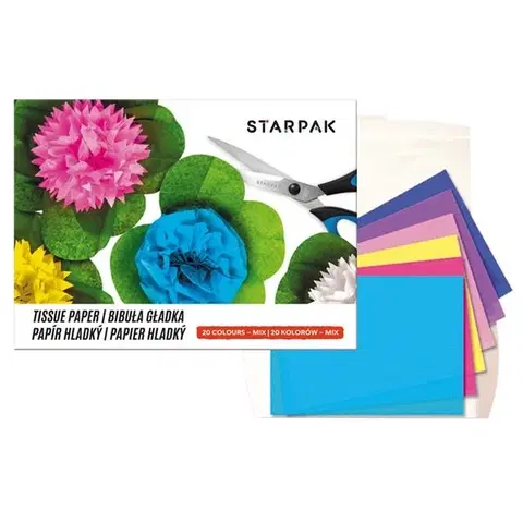 Kreatívne a výtvarné hračky STARPAK - Papier krepový jemný 20ks/A4