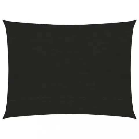 Stínící textilie Tieniaca plachta obdĺžniková HDPE 2 x 3,5 m Dekorhome Čierna