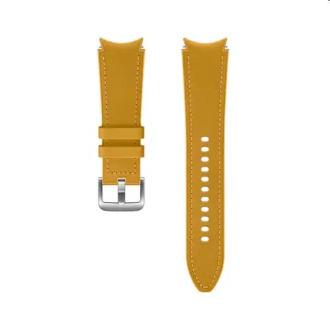 Príslušenstvo k wearables Náhradný hybridný kožený remienok pre Samsung Galaxy Watch4 (veľkosť M/L), mustard