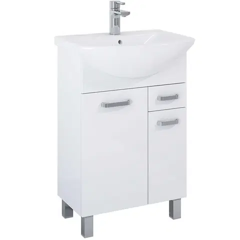 Nábytok do kúpeľne Kúpeľňový set Uno 55 2D 1S white
