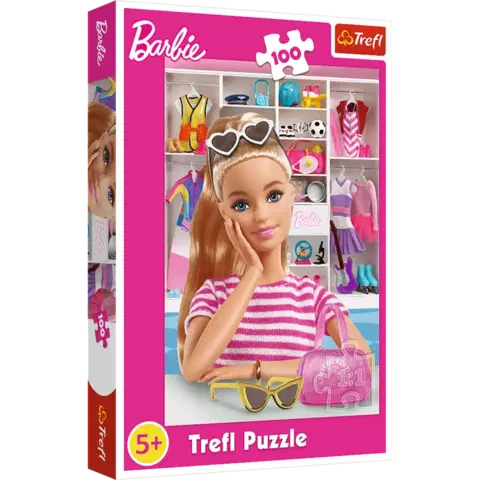 Hračky puzzle TREFL -  Puzzle 100 dielikov - Zoznámte sa s Barbie / Mattel, Barbie