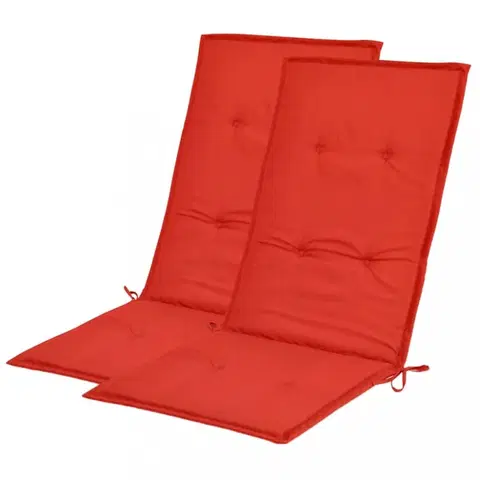 Záhradné sedáky Vodeodolné podušky na záhradné stoličky 2 ks Dekorhome Červená