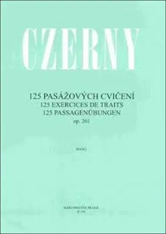 Hudba - noty, spevníky, príručky 125 pasážových cvičení op. 261 - Carl Czerny
