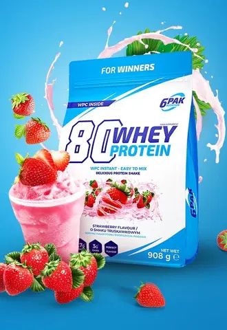Srvátkový koncentrát (WPC) 80 Whey Protein - 6PAK Nutrition 908 g White Chocolate Raspberry