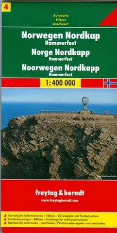 Do auta Nórsko Severný mys mapa 1:400TIS