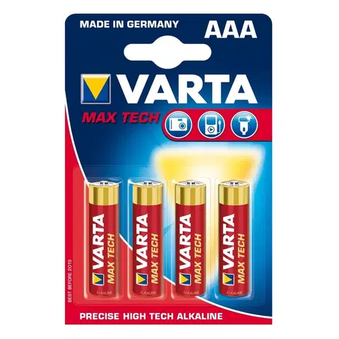 Štandardné batérie Varta Max Tech batérie AAA Micro 4703 balenie 4 ks