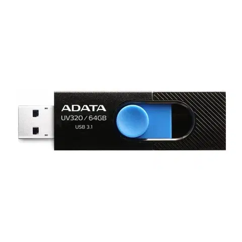 USB Flash disky USB kľúč A-DATA UV320, 64 GB, USB 3.1, rýchlosť 80 MB/s, čierny