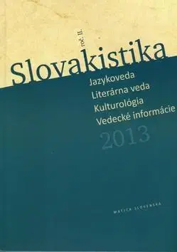 Literárna veda, jazykoveda Slovakistika 2013 - Imrich Sedlák